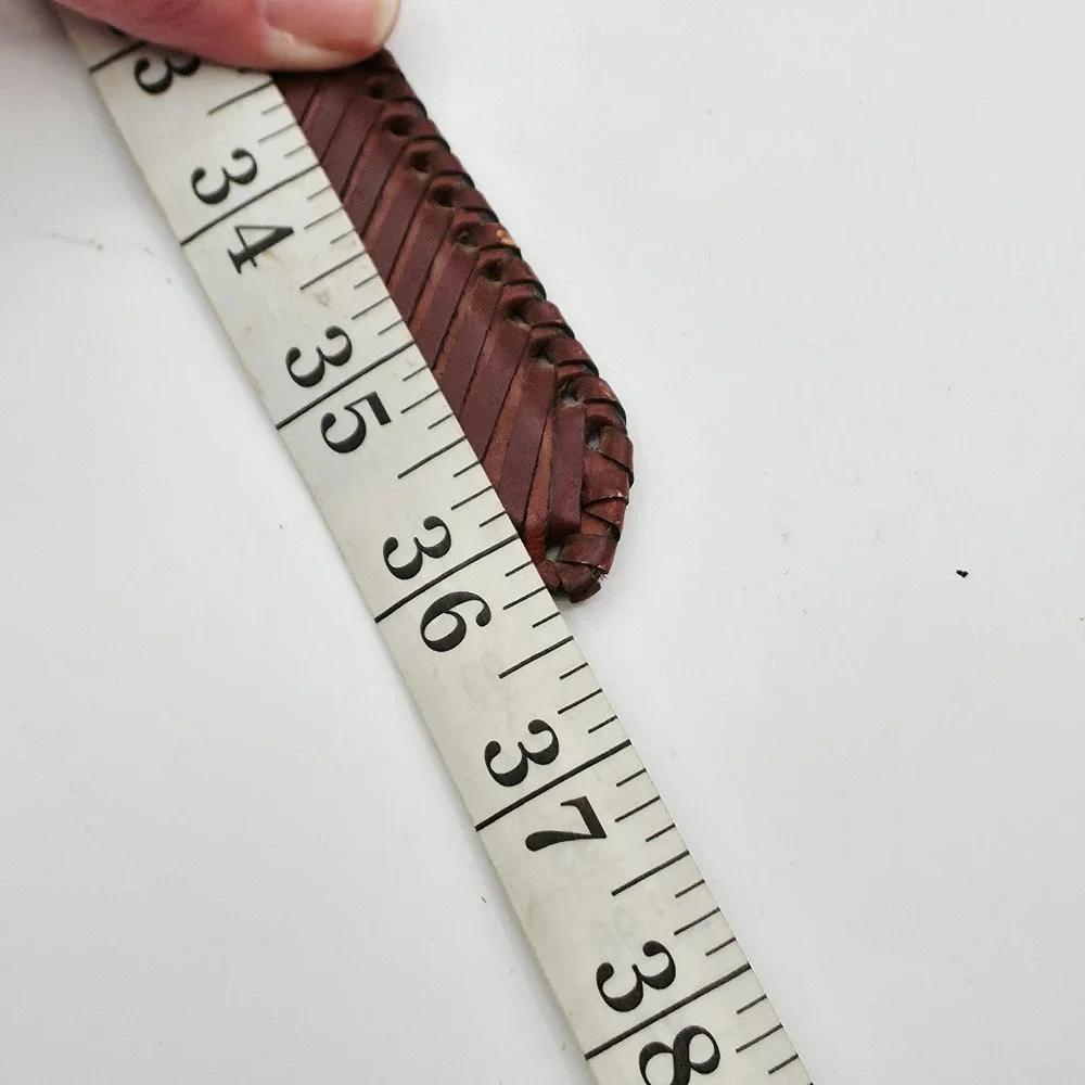 Nocona Belt Co Braided Leather Belt Men 30 Mahogany Brown Western Americana Barn